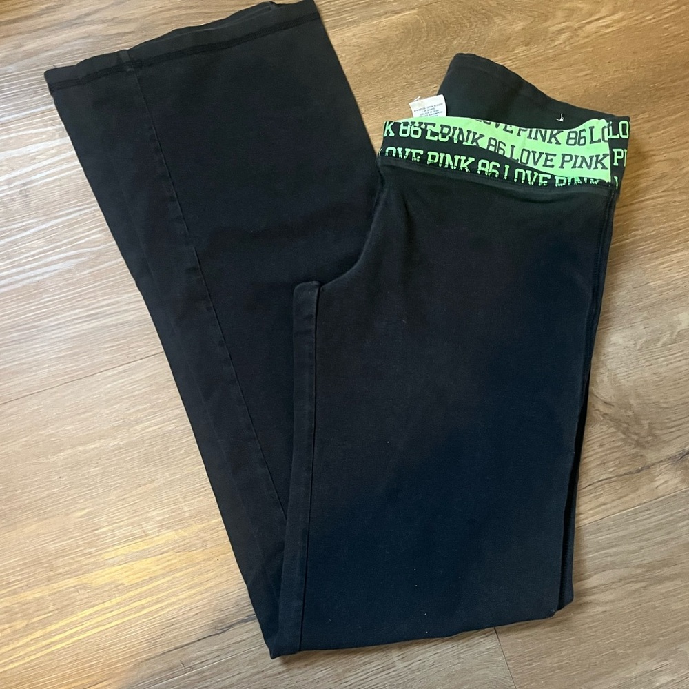 Y2K PINK Black Yoga Pants